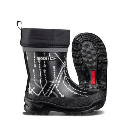 Nokian Jalkineet Wintry Plus Print lasten kumisaapas - Musta
